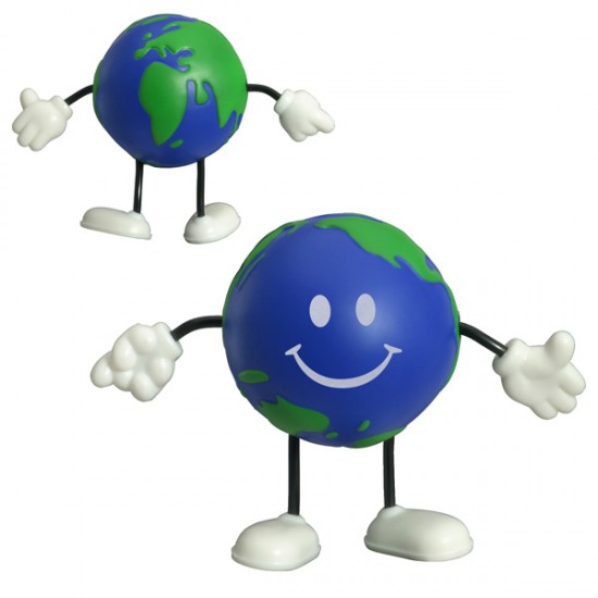 Custom Logo Earth Ball Figure Stress Toy