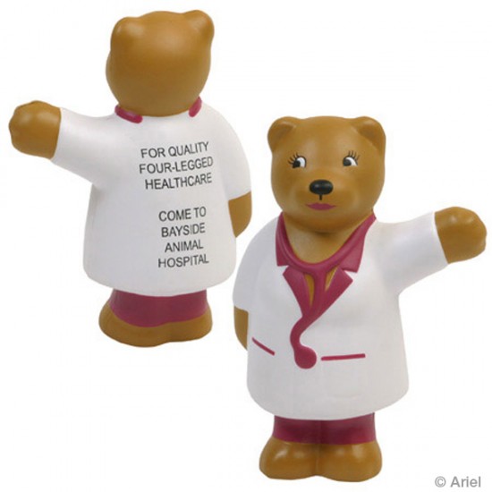Custom Logo Nurse Bear Squeeze Toy