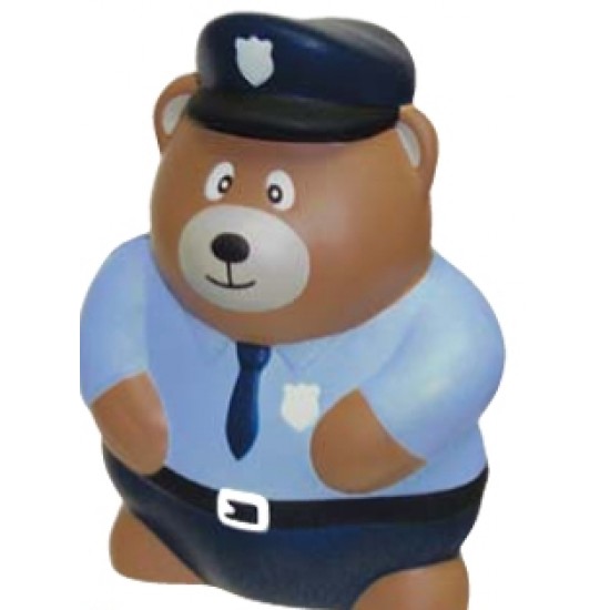 Custom Logo Police Bear Stress Toy