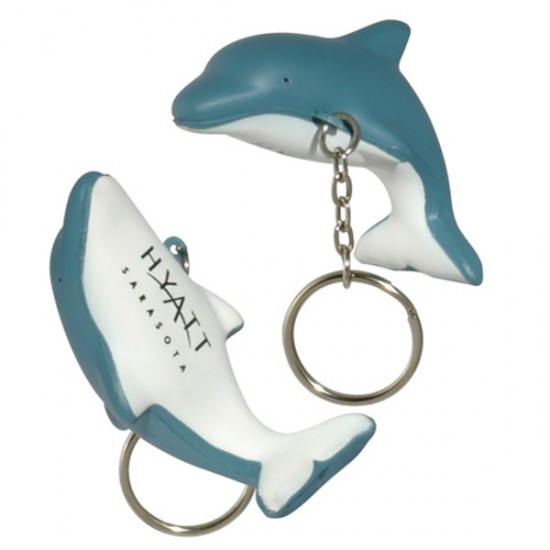Custom Logo Dolphin Key Chain/ Stress Toy