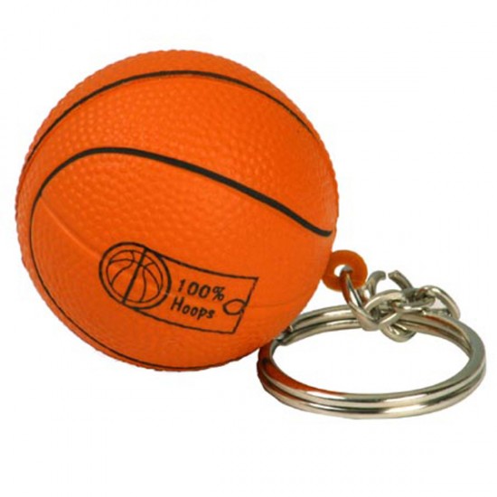 Custom Logo Basketball Key Chain/ Stress Toy