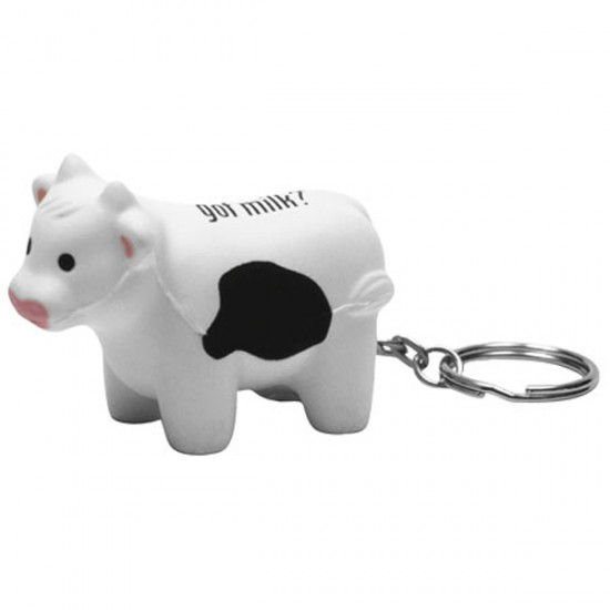 Custom Logo Milk Cow Key Chain/ Stress Toy
