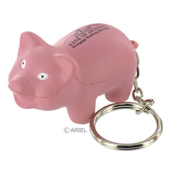 Custom Logo Pig Key Chain/ Stress Toy