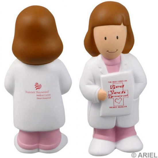 Custom Logo Female Physician Squeeze Toy