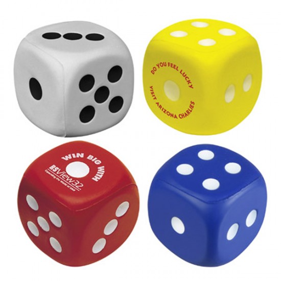 Custom Logo Dice Stress Toy (Red/White)