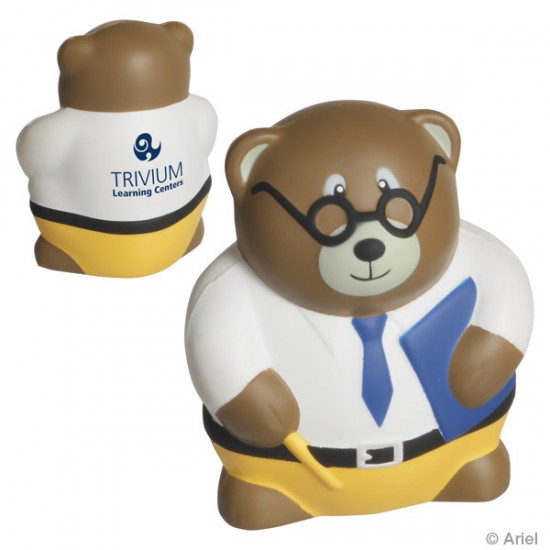 Custom Logo Teacher Bear Stress Toy
