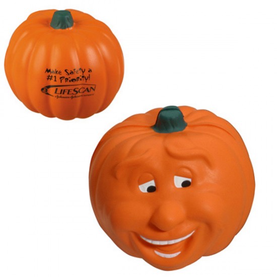 Custom Logo Pumpkin Smile Stress Toy