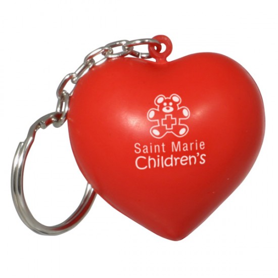 Custom Logo Valentine Heart Key Chain/ Stress Toy