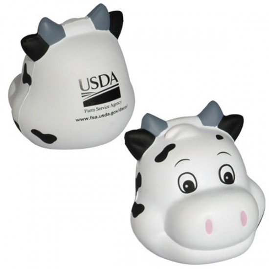 Custom Logo Milk Cow Funny Face Stress Toy