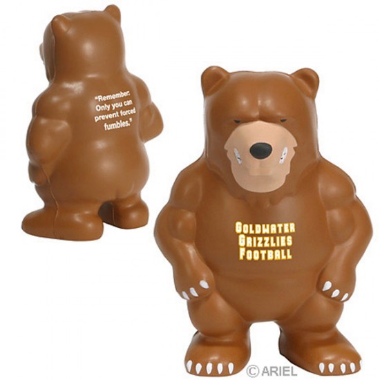 Custom Logo Bear Mascot Stress Toy