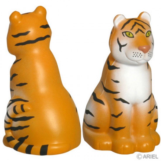 Custom Logo Sitting Tiger Stress Toy