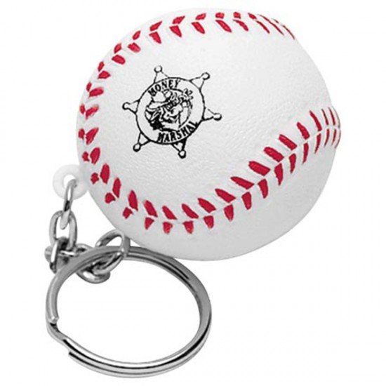 Custom Logo Baseball Stress Reliever Keychain