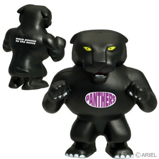 Custom Logo Panther Mascot Stress Toy