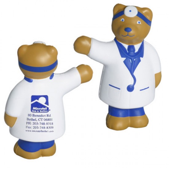Custom Logo Doctor Bear Squeeze Toy