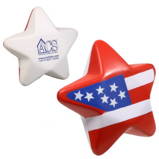 Custom Logo Patriotic Star Stress Toy