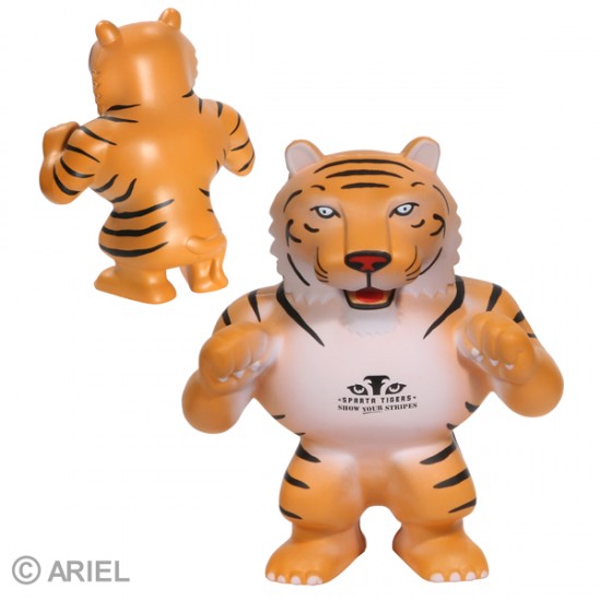 Custom Logo Tiger Mascot Stress Toy