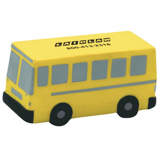 Custom Logo Flat Front School Bus Stress Toy