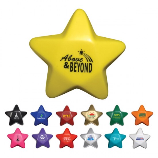 Custom Logo Star Stress Toy (Yellow)