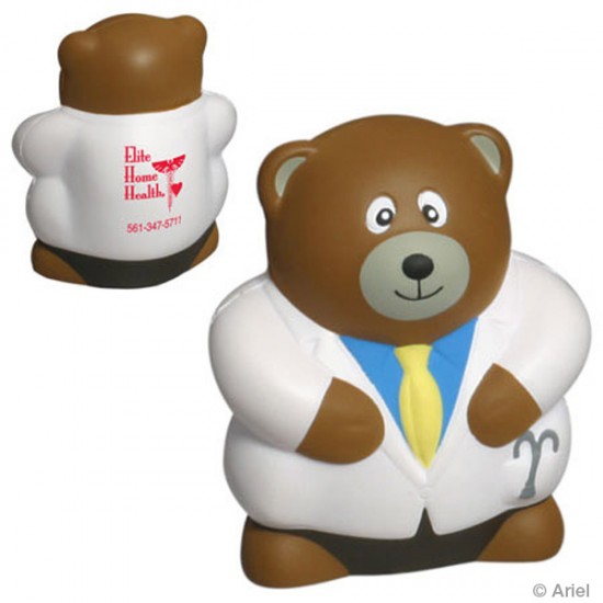 Custom Logo Physician Bear Squeeze Toy