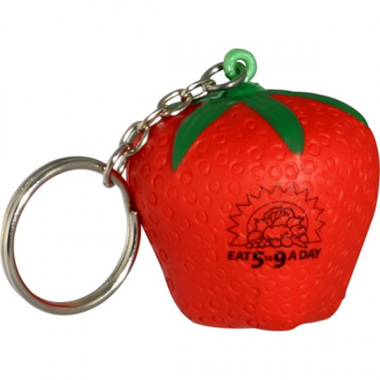 Custom Logo Strawberry Key Chain/ Stress Toy