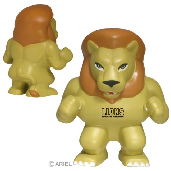 Custom Logo Lion Mascot Stress Toy