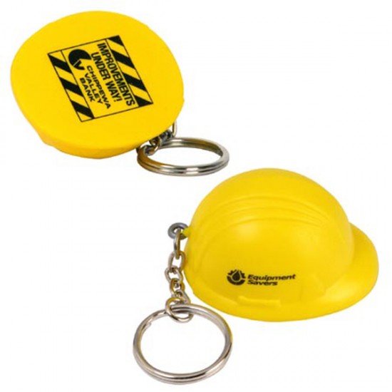 Custom Logo Hard Hat Key Chain/ Stress Toy