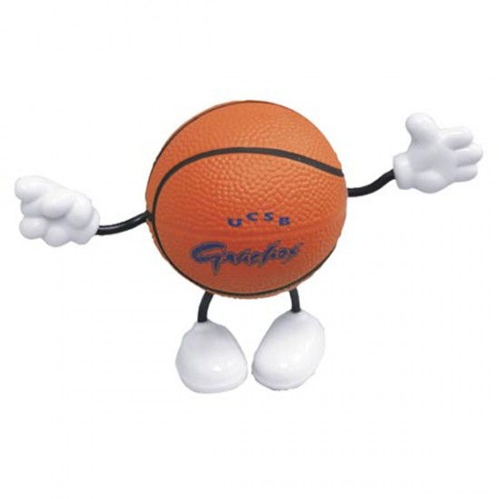 Custom Logo Basketball Figure Stress Toy