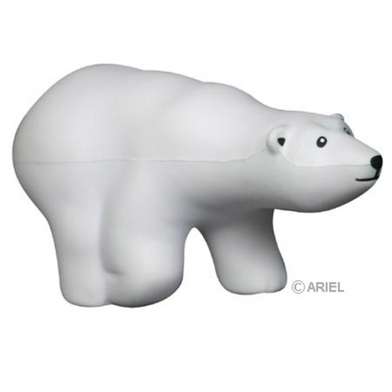 Custom Logo Polar Bear Stress Toy