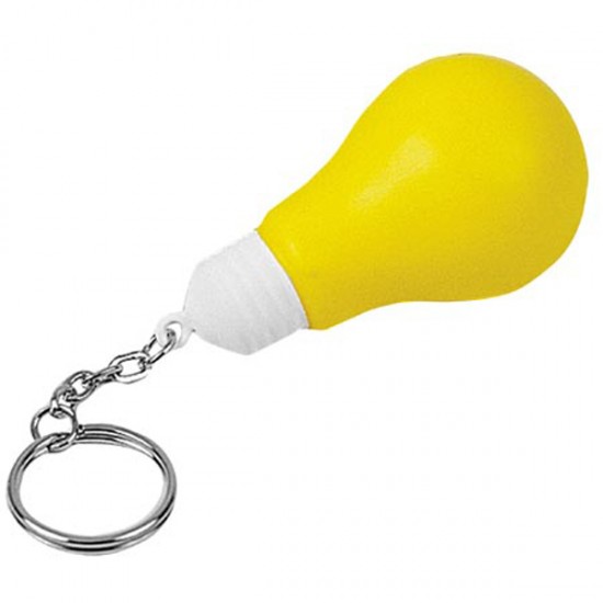 Custom Logo Lightbulb Key Chain/ Stress Toy