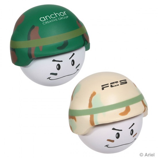 Custom Logo Soldier Mad Cap Stress Toy