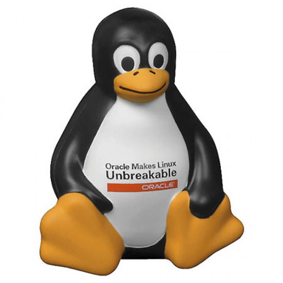 Custom Logo Sitting Penguin Stress Toy