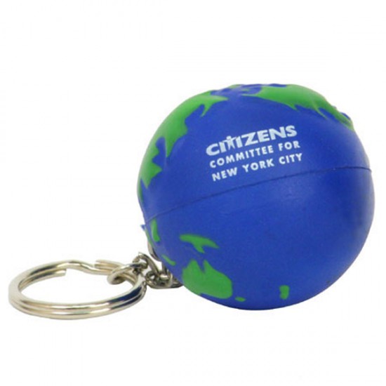 Custom Logo Earth Ball Key Chain/ Stress Toy