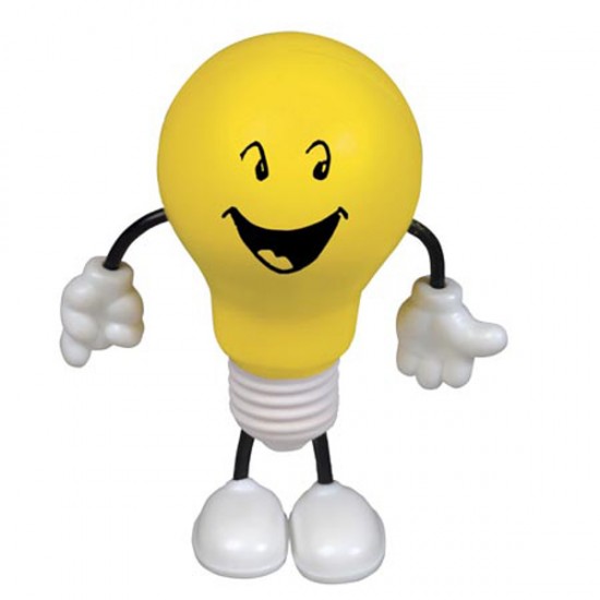 Custom Logo Lightbulb Figure Stress Toy