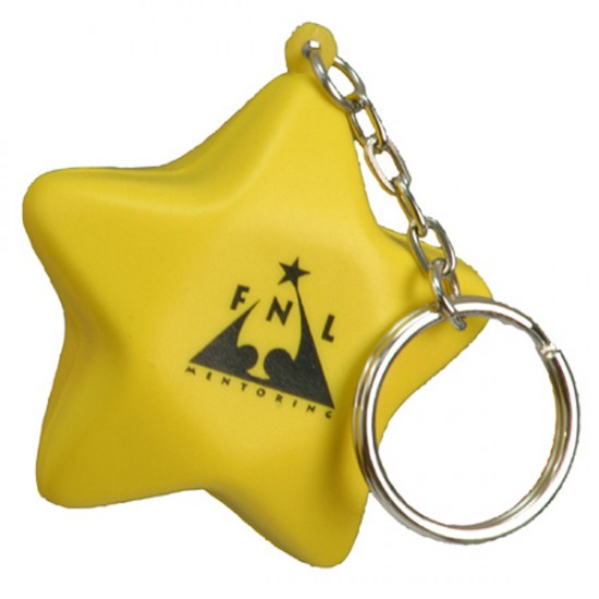 Custom Logo Star Key Chain/ Stress Toy